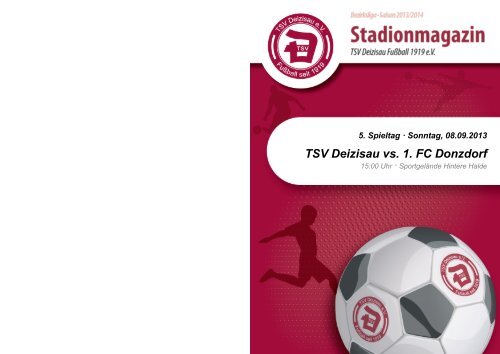 Stadionmagazin herunterladen - TSV Deizisau Abteilung Fußball
