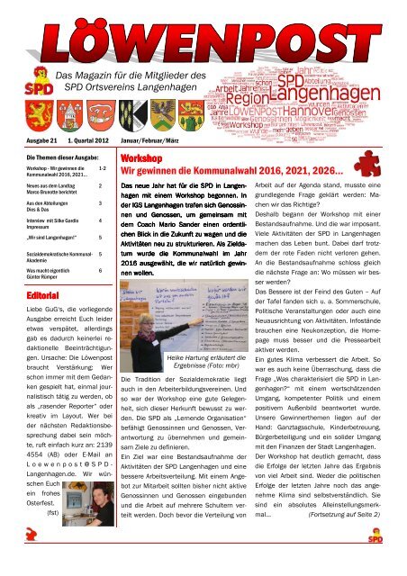 LÃ¶wenpost Ausgabe 21 - SPD-Langenhagen