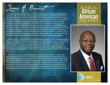 James A. Bennett - South Carolina African American History Calendar