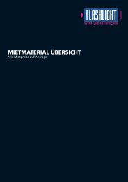 MIETMATERIAL ÜBERSICHT - Flashlight