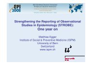 (STROBE): One year on - EPI 2008