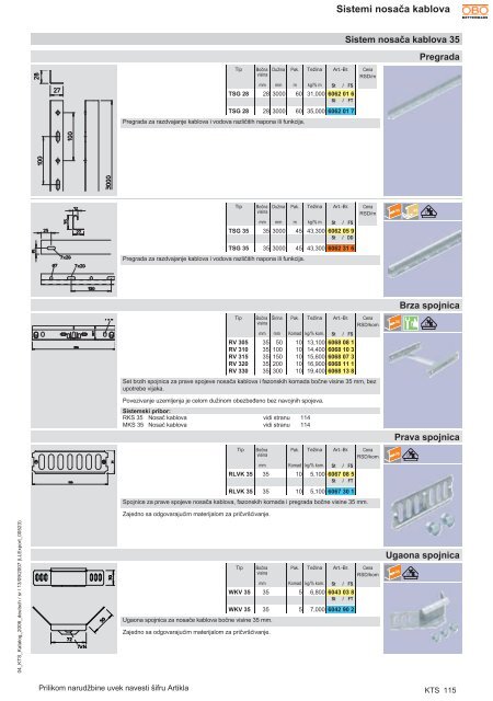 KTS. Sistemi nosača kablova - OBO Bettermann