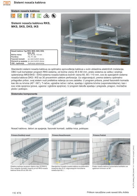 KTS. Sistemi nosača kablova - OBO Bettermann