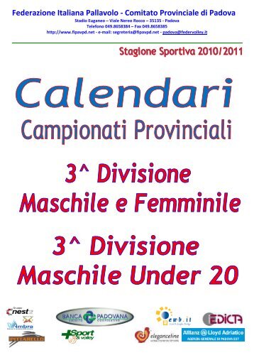 Federazione Italiana Pallavolo - Comitato Provinciale di ... - FIPAV