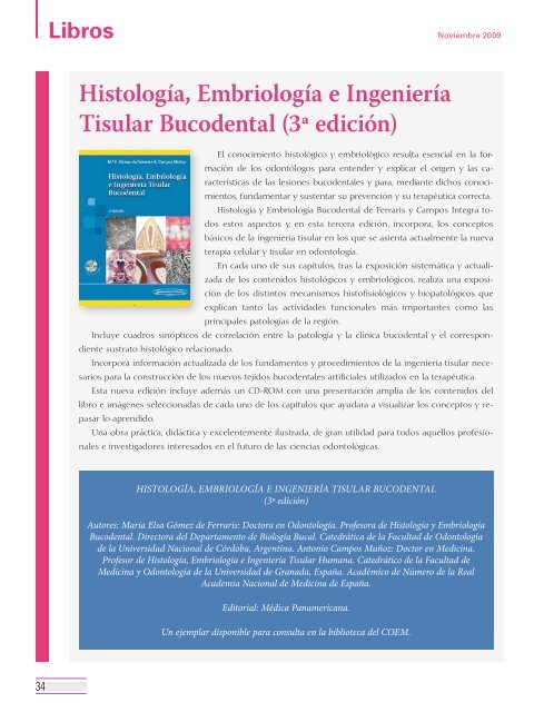 Histologaa Embriologaa E Ingenieraa Tisular Bucodental 3aª