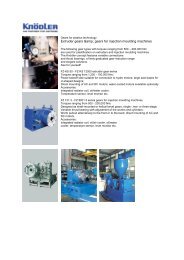 Extruder gears & gears for injection moulding machines