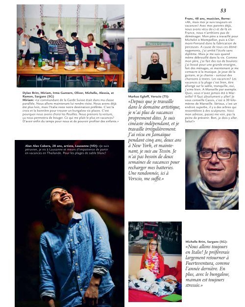 Magazine SWISSLIFE EtÃ© 2013