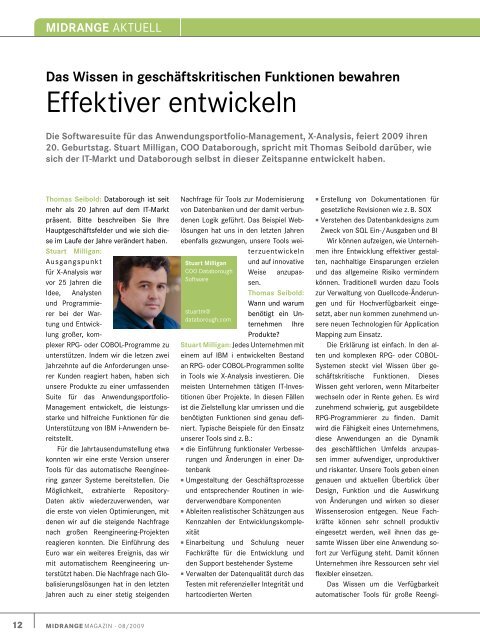 Effektiver entwickeln - Midrange Magazin