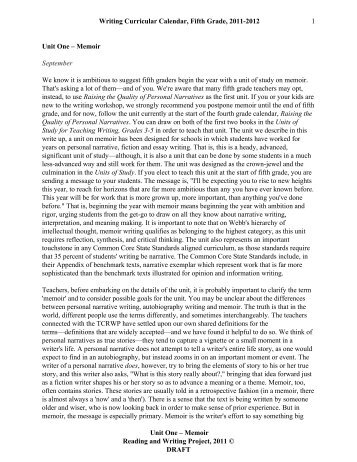 Personal memoir essay