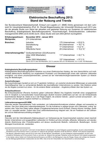 BME-Stimmungsbarometer E-Procurement 2013 - CfSM