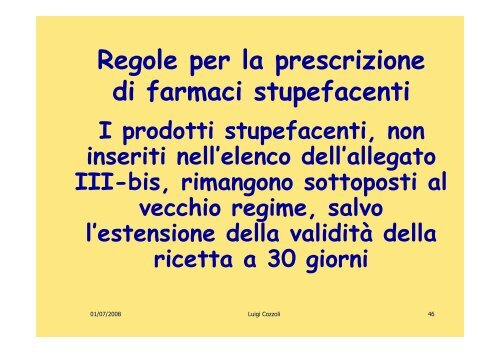 La ricetta medica e la prescrizione di oppiacei ... - Sardegna Salute