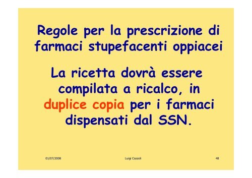 La ricetta medica e la prescrizione di oppiacei ... - Sardegna Salute