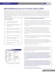 M86 MailMarshal Service Provider Edition (SPE)