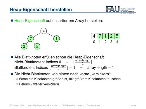 Sortieren durch Mischen (merge sort)