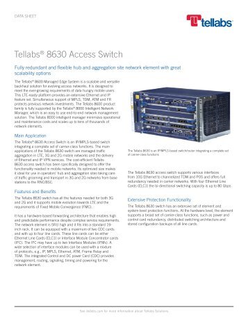 Tellabs 8630 Access Switch - Moonblink