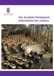 The Scottish Parliament Information for visitors