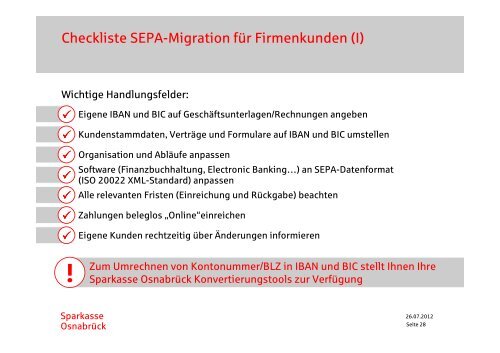 Firmenkunden-Präsentation - Sparkasse Osnabrück