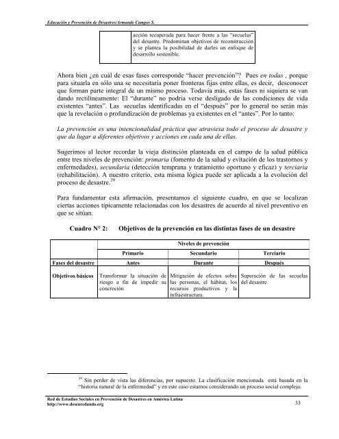 EducaciÃƒÂ³n y PrevenciÃƒÂ³n de Desastres - La RED