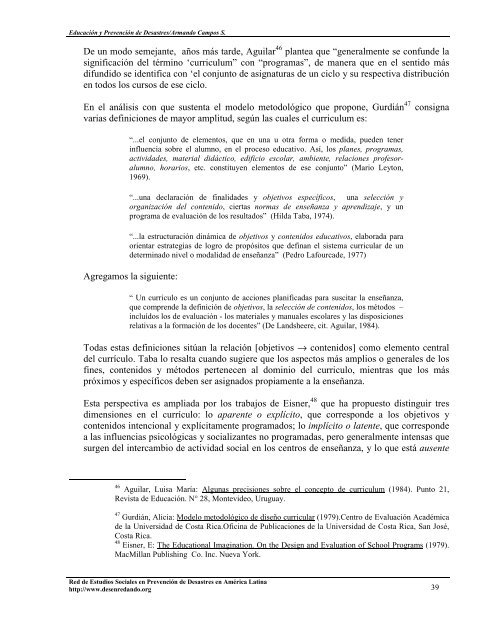 EducaciÃƒÂ³n y PrevenciÃƒÂ³n de Desastres - La RED