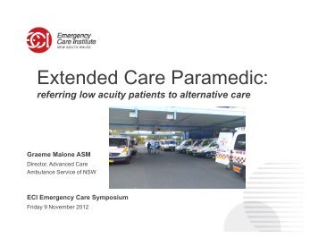 Extended Care Paramedic - Emergency Care Institute