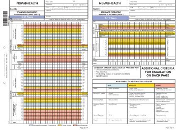 STANDARD PAEDIATRIC OBSERVATION CHART 5 TO 11 YEARS ...