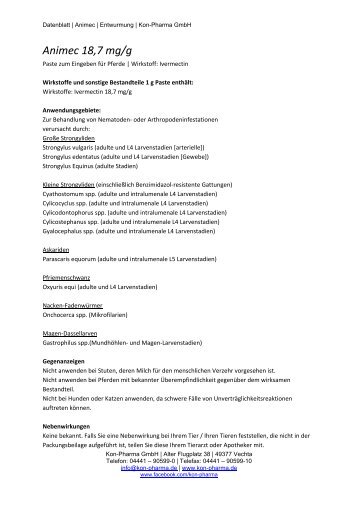 Animec 18,7 mg/g Paste - Kon-Pharma GmbH