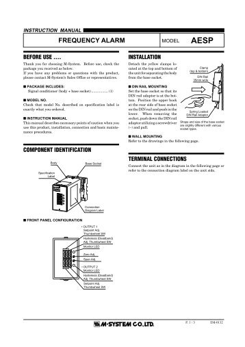 Instruction Manual - M-System