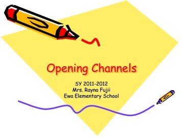 Opening Channels - AsiaPacificEd Crossings
