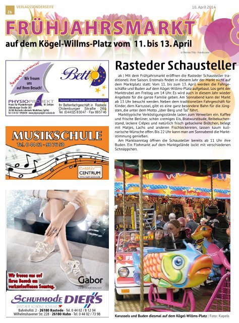 rasteder rundschau Ausgabe April 2014