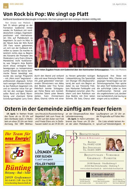 rasteder rundschau Ausgabe April 2014