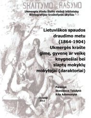 LietuviÅ¡kos spaudos draudimo metu (1864-1904 ... - Vilnijos vartai