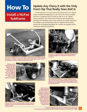 How To Install a NoFAB Subframe - Chris Alston's Chassisworks