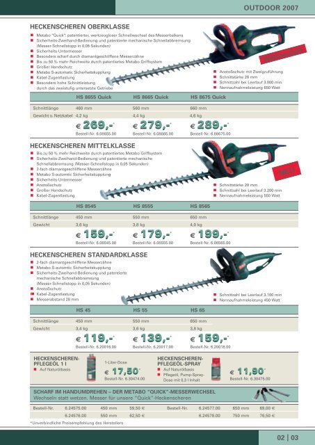 MACHEN KÜRZER, HALTEN LÄNGER ... - Eisen Schmid Hausach