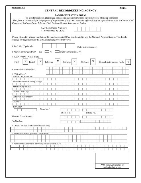 Form N2 CRA NSDL