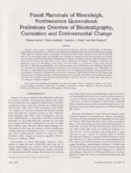 Fossil Mammals of Riversleigh, Northwestern ... - RZS of NSW