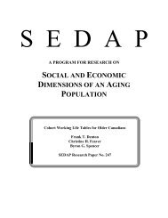 social and economic dimensions of an aging population - Faculty of ...