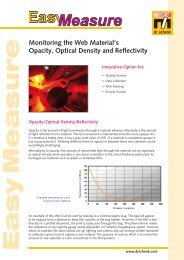 Monitoring the Web Material's Opacity, Optical Density and Reflectivity