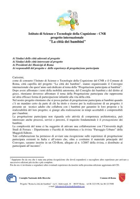 Lettera di invito convegno