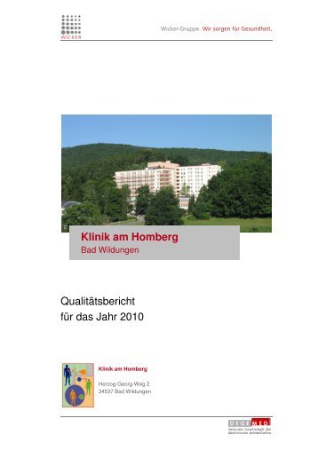 Klinik am Homberg - QualitÃ¤tsmanagement und Evaluation der ...