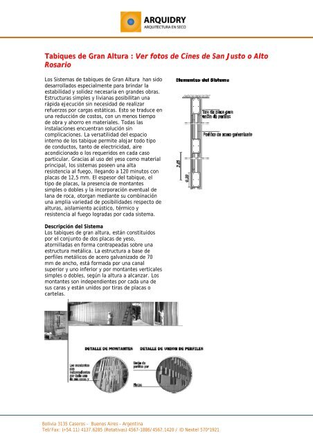 Tabiques de Gran Altura - Arquidry - Arquitectura en Seco