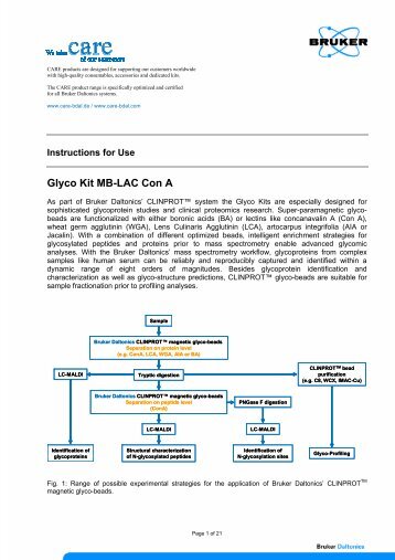 Instructions for Use - Glyco Kit MB-LAC Con A - Bruker