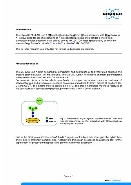 Instructions for Use - Glyco Kit MB-LAC Con A - Bruker