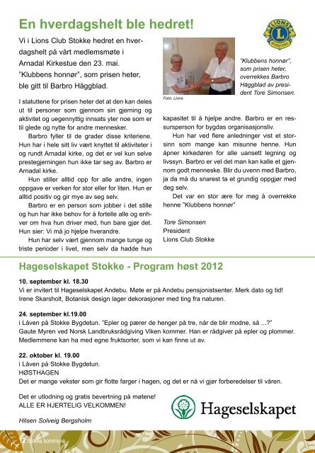 Nr. 5 August 2012 - Stokke kommune