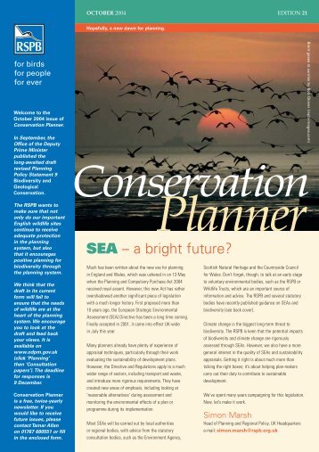 Conservation Planner 21 - RSPB