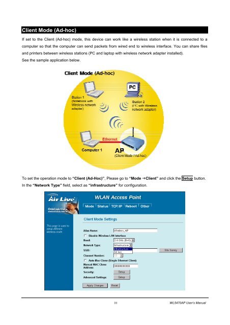 AirLive WL-5470AP User Manual