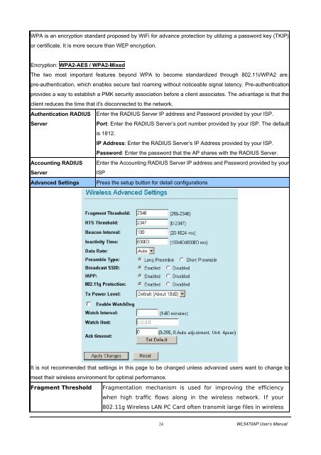 AirLive WL-5470AP User Manual