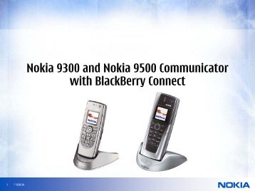 Nokia 9300 and Nokia 9500 Communicator with BlackBerry Connect