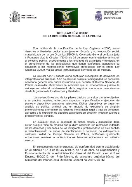 en el artÃ­culo 18.1.d de la Ley 6/1997, de 14 de abril, de ...