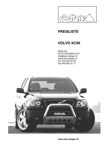 PREISLISTE VOLVO XC90 - Auto-Stieger