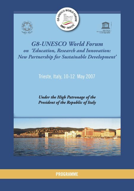 Final Programme - G8-UNESCO World Forum on - ICTP
